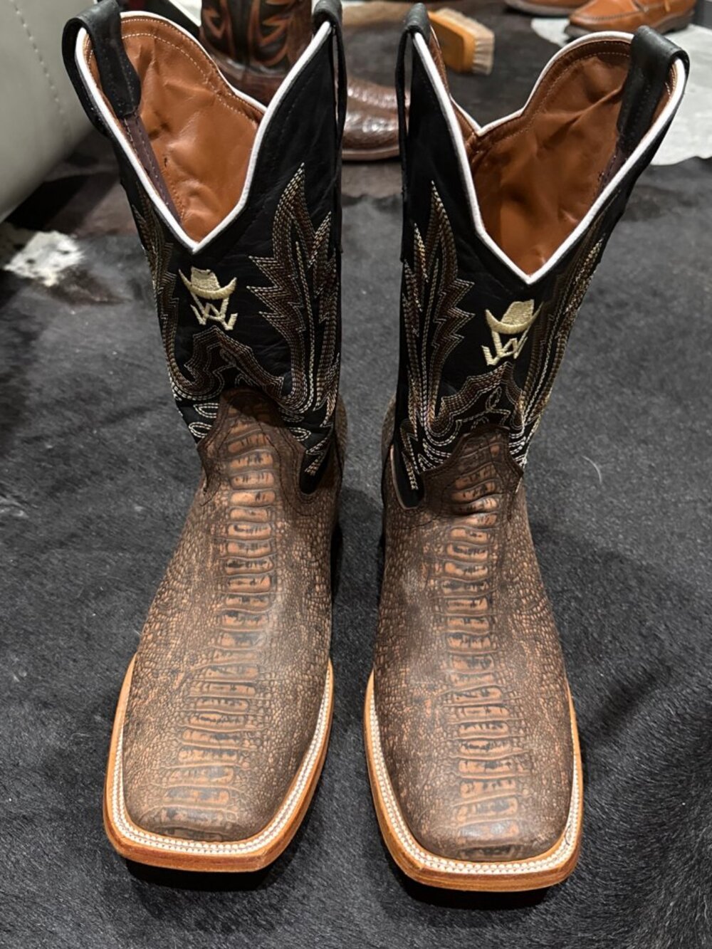 Alfa Western Wear Genuine Leather Cowboy Boots 10.5 New